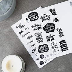 Affirmation stickers
