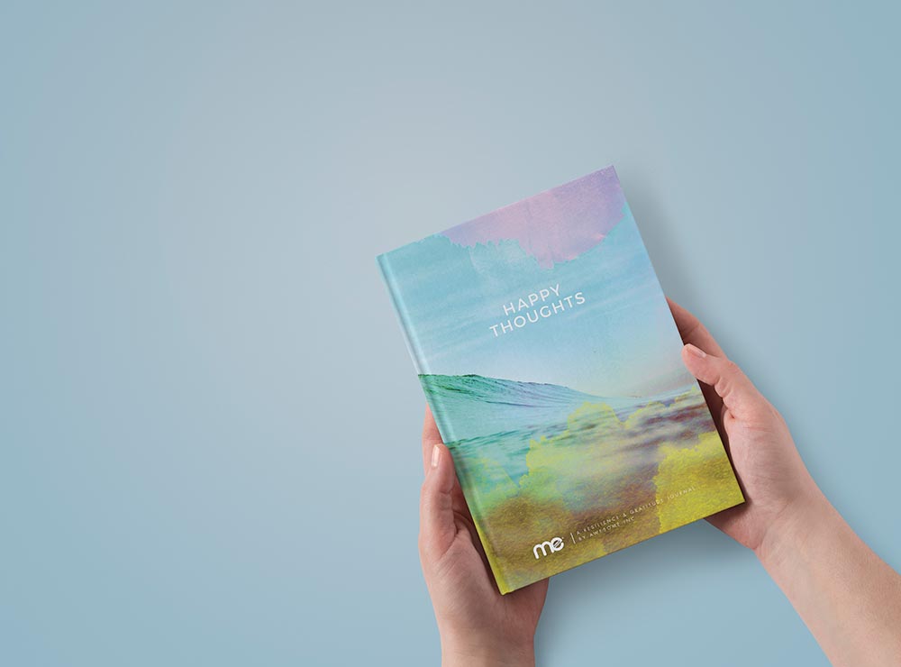 Happy thoughts gratitude journal for mindset and mental health